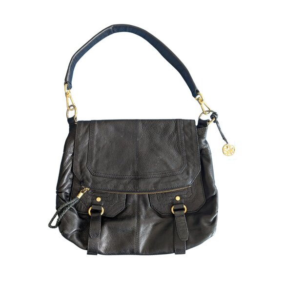 The Sak Black Leather Hobo Shoulder Bag Boho Slouchy Purse - Picture 1 of 11